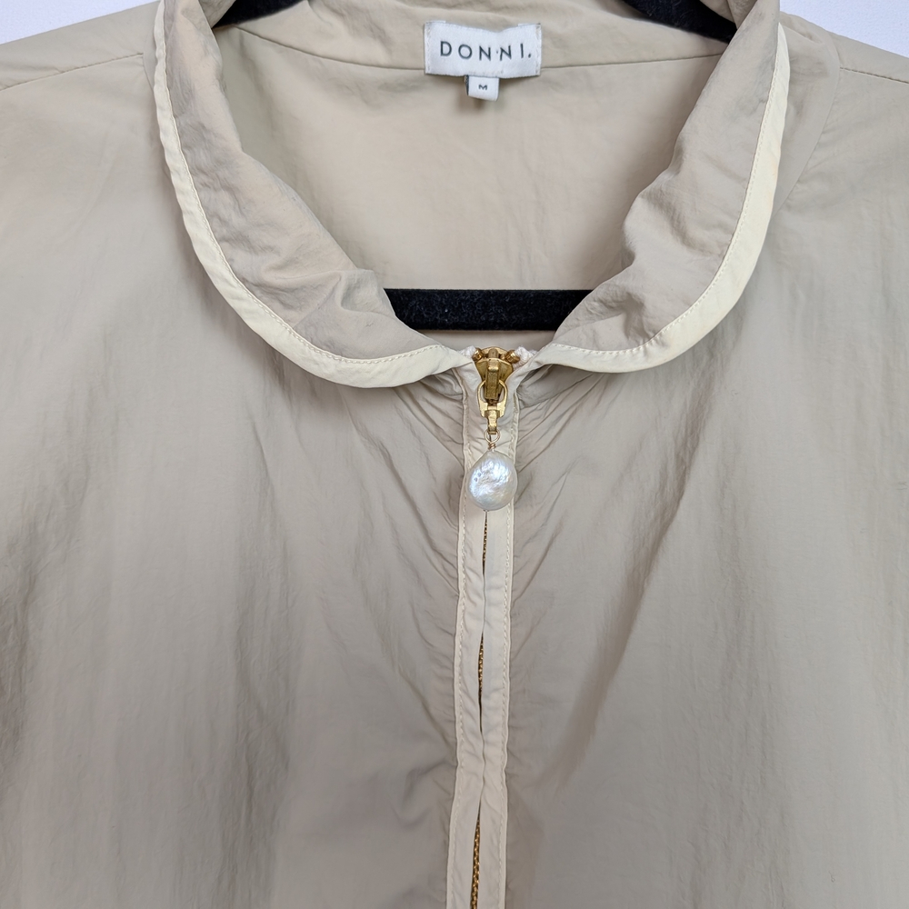 DONNI. Cream Zip-Up Bomber - Picture 5 of 12
